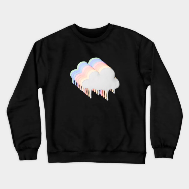 Dixie Damelio - be happy Cloud pop rainbow (with shadows)| Charli Damelio Hype House Tiktok Crewneck Sweatshirt by Vane22april